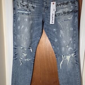 Purple Brand Distressed Skinny Jeans for Men Size 38